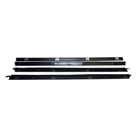Crown Automotive Inner & Outer Door Glass Weatherstrip Kit For 76-95 Jeep Yj Wrangler & Cj-5, 7, &8 55024255MK